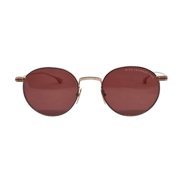 DITA LIMITED Round Sunglasses with Gold Frame and Red Lenses - Picture 1 of 6
